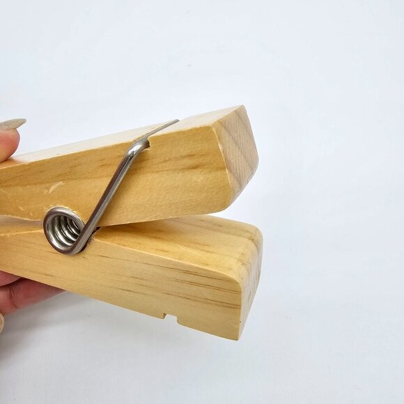 Jumbo Oversized Wooden Clothespins, 4"  - 2 Pieces - Picture 7 of 16